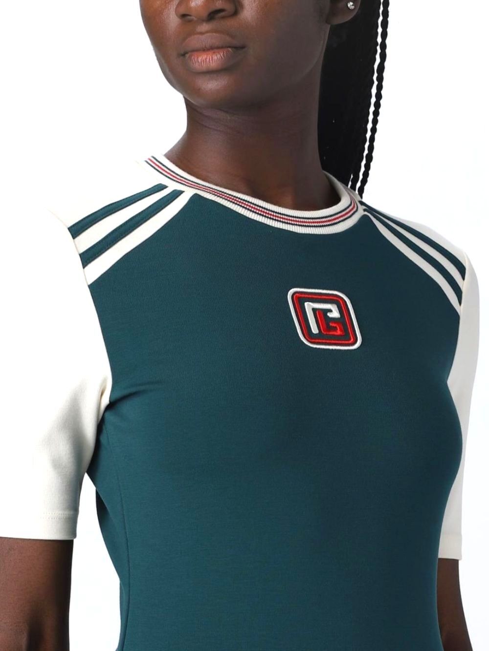 BALMAIN Chic Sporty Short-Sleeve Logo Top Sz XS NWT $620!!